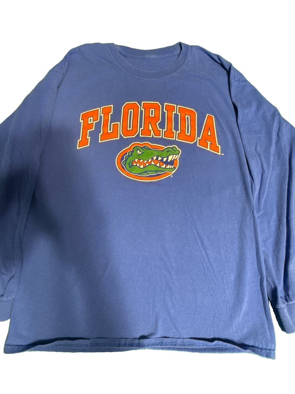 Florida Gators Blue Long Sleeve Crewneck Shirt Size XL NCAA VNTG Football VTG